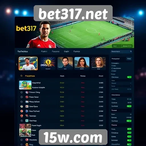 Funcionalidades da interface de usuário em bet317.net